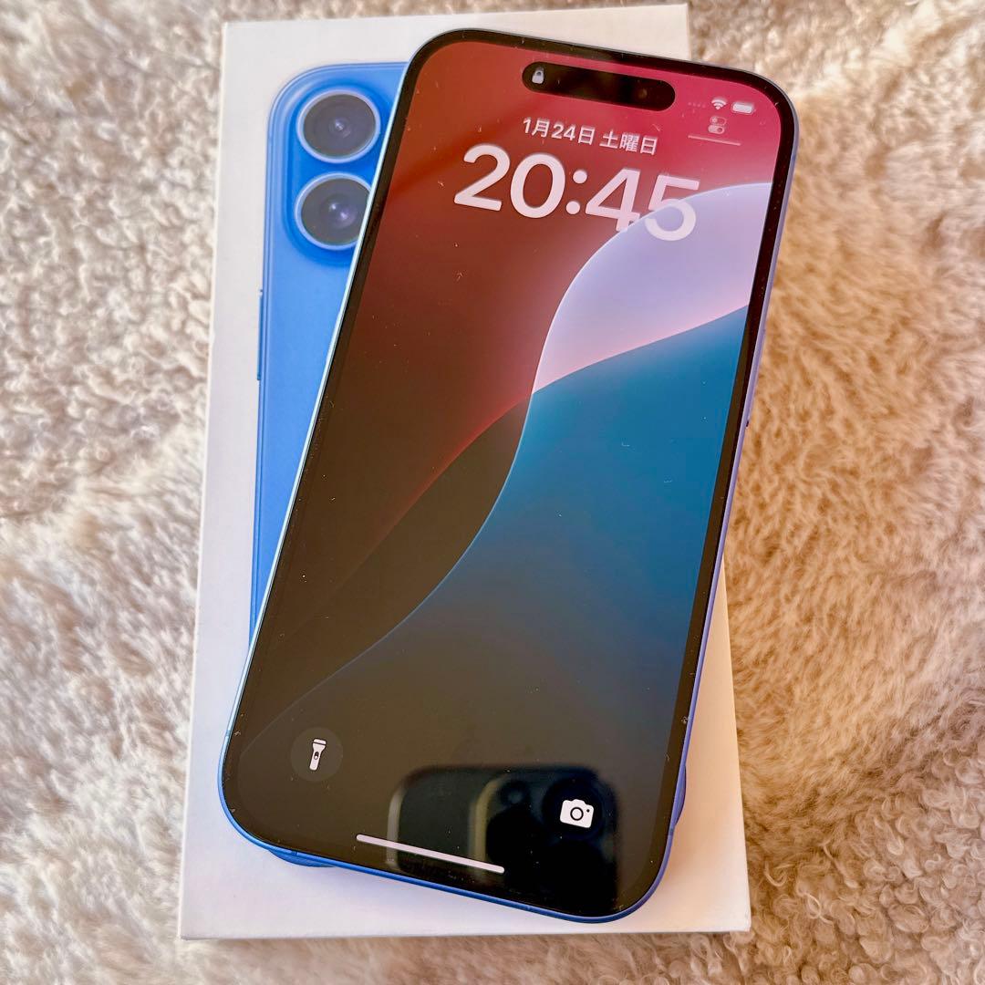 【美品】 Apple iPhone 16 ウルトラマリン SIMフリー