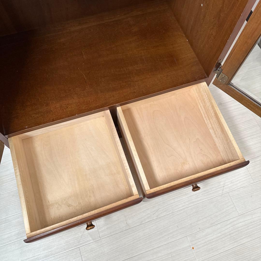 カリモク ガラス キャビネット サイドボード 飾り棚 リビング収納 i1※