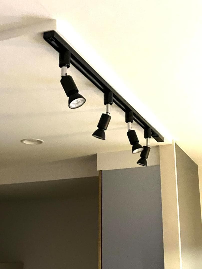 【M3153-81-55】スポットライト 6灯　電球付き　ブラック