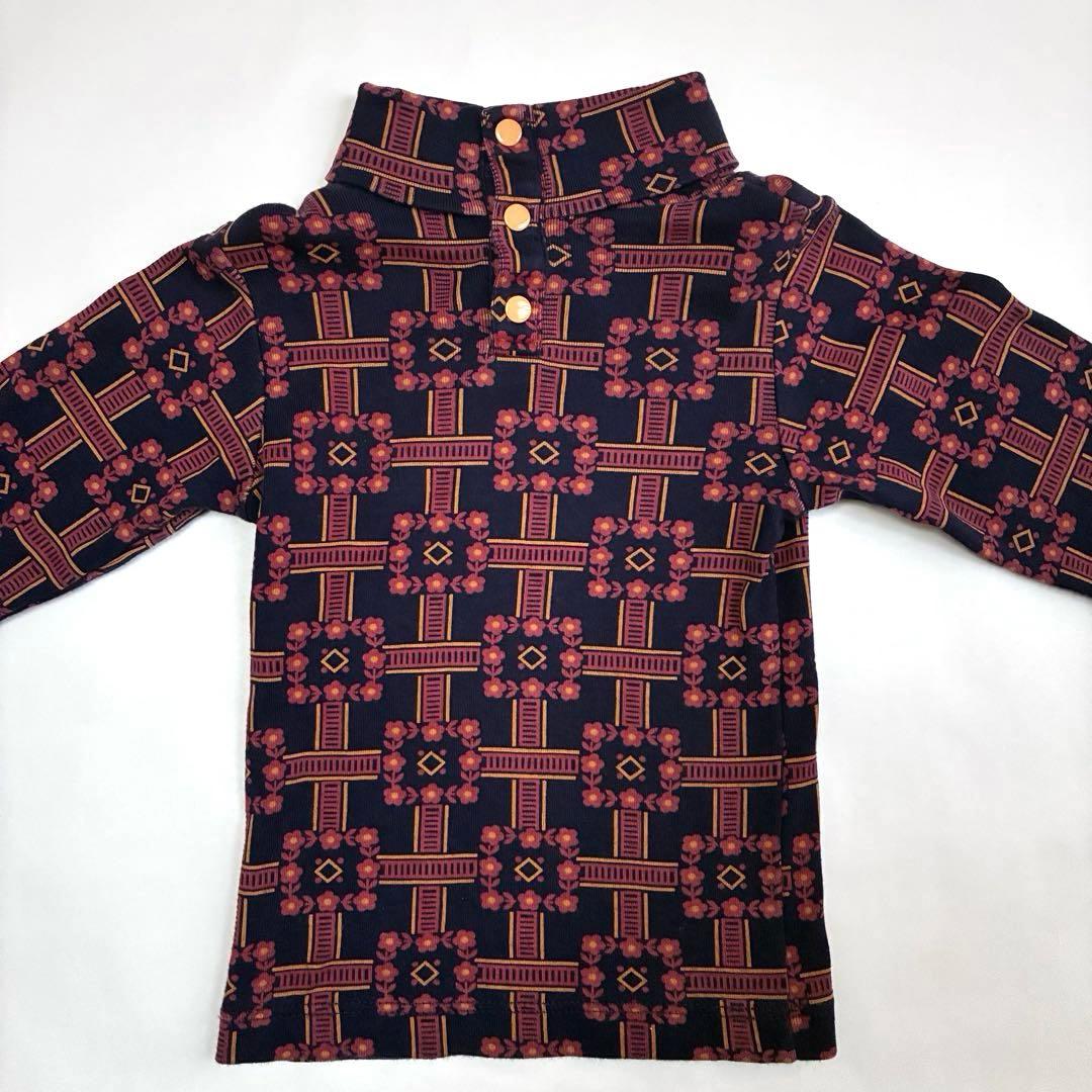 Misha and Puff花鉄　ピマコットンタートルネック　3-4y