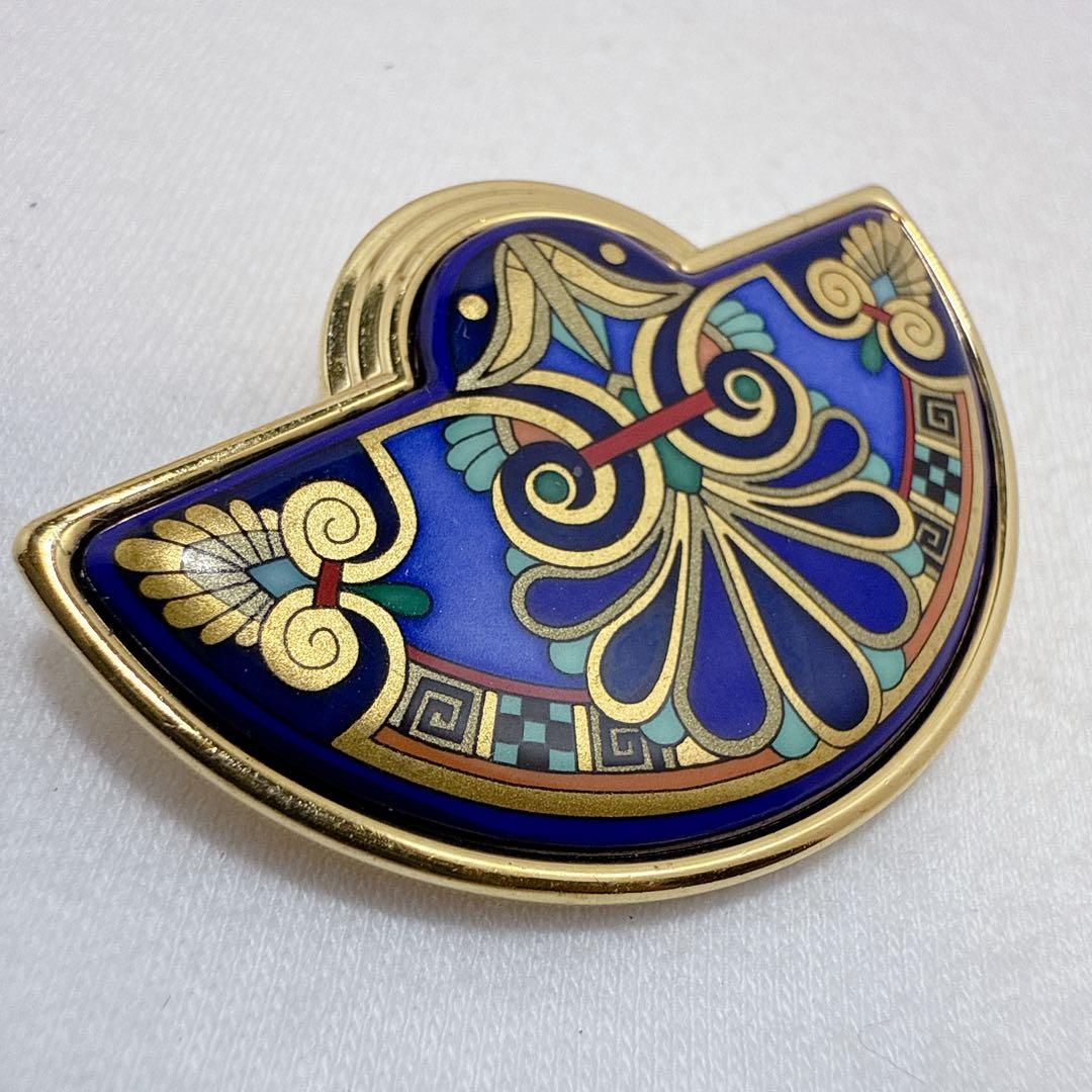 MICHAELA FREY ミカエラフレイ ゴールドカラー ブルー ブローチ