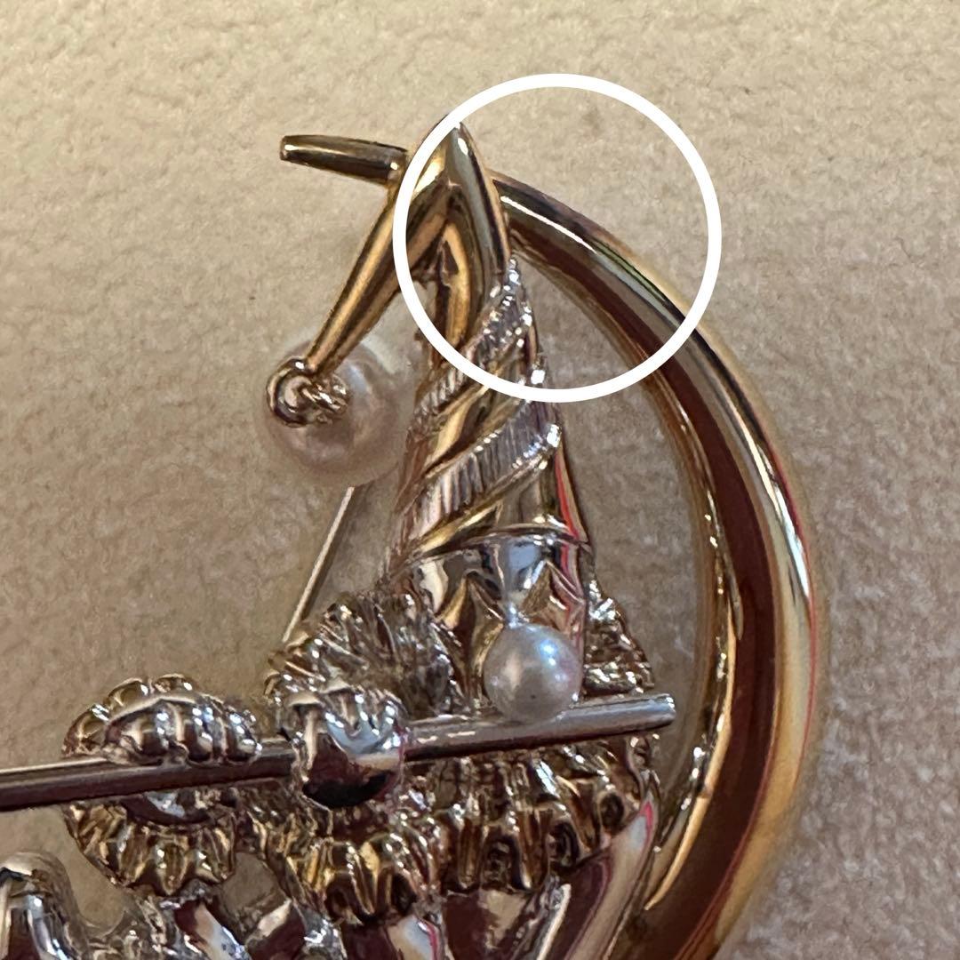 MIKIMOTOミキモト パールブローチ ♡パール４珠♡ピエロデザイン♡未使用品