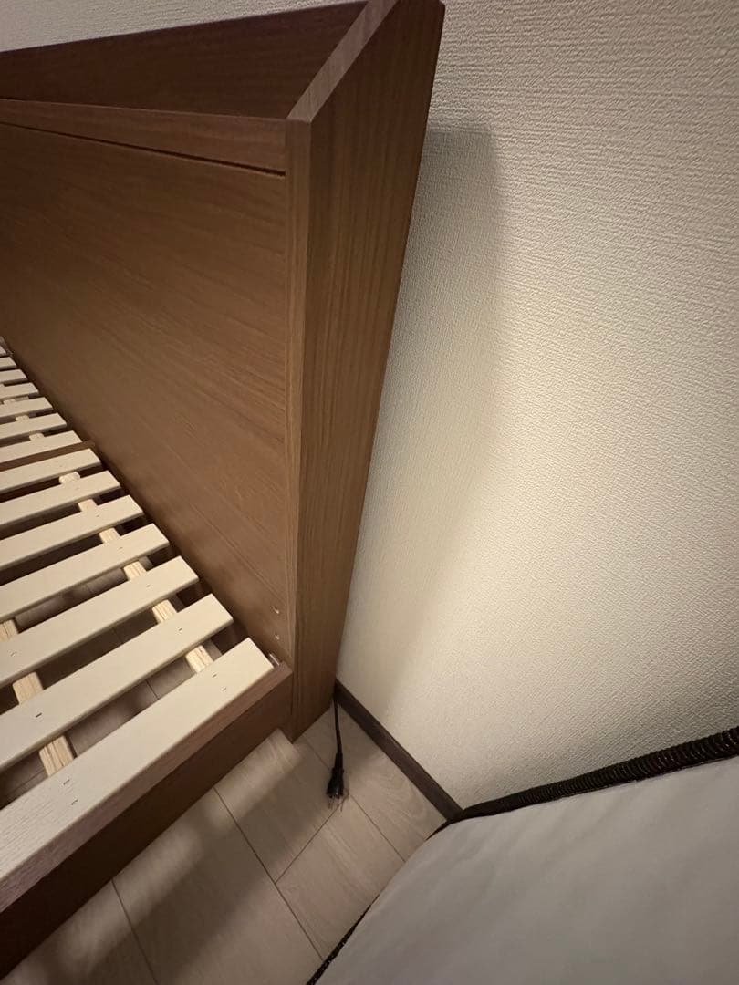 【引取限定】ニトリ　ダブルベッドフレーム　ヴァイン LEG すのこ