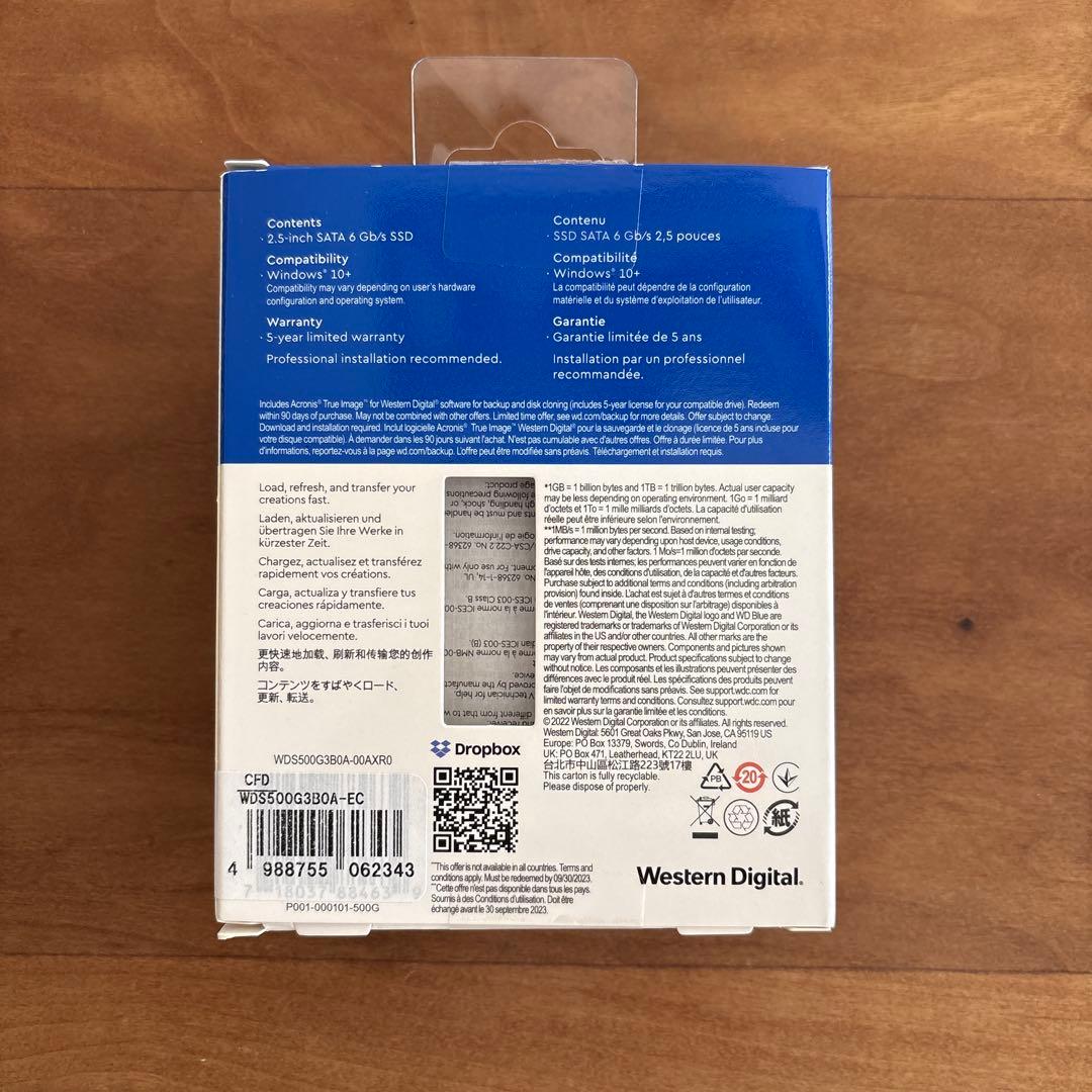 WD blue 2.5インチ SATA SSD SA510 500GB