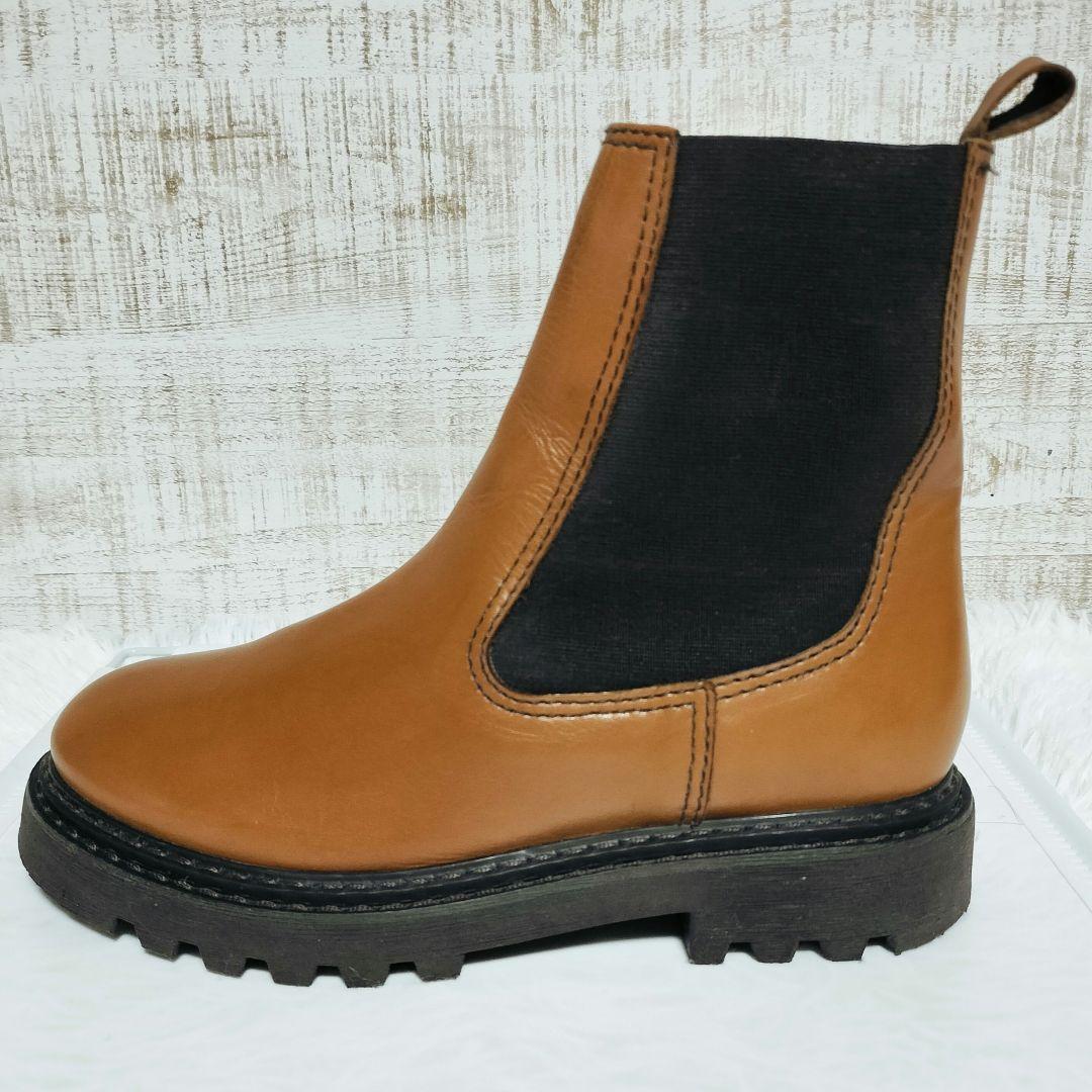 極美品 GALERIE VIE サイドゴアブーツ 23.5 本革 ギャルリーヴィ