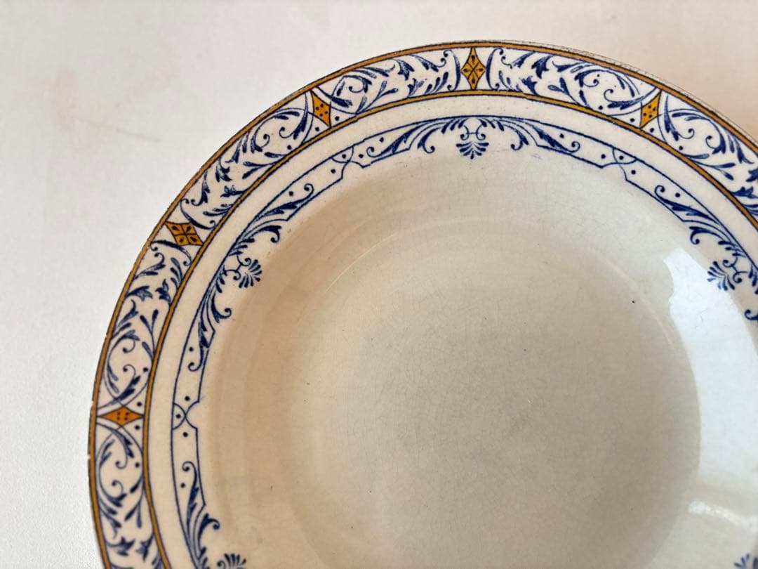 クレイユモントロー　colbert コルベール　深皿　フランスアンティーク皿