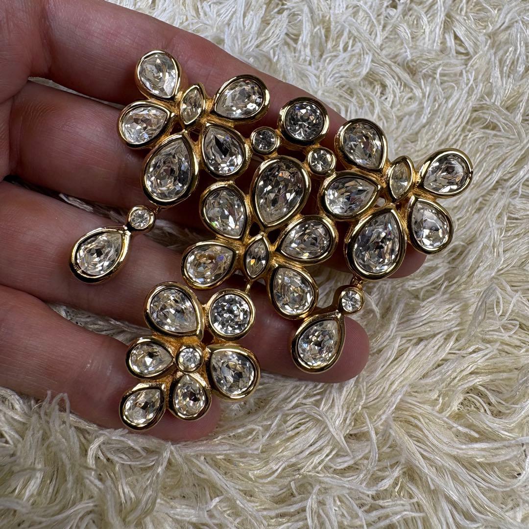 クリスチャンディオール　ヴィンデージ　ビジュー　スイング　ブローチ