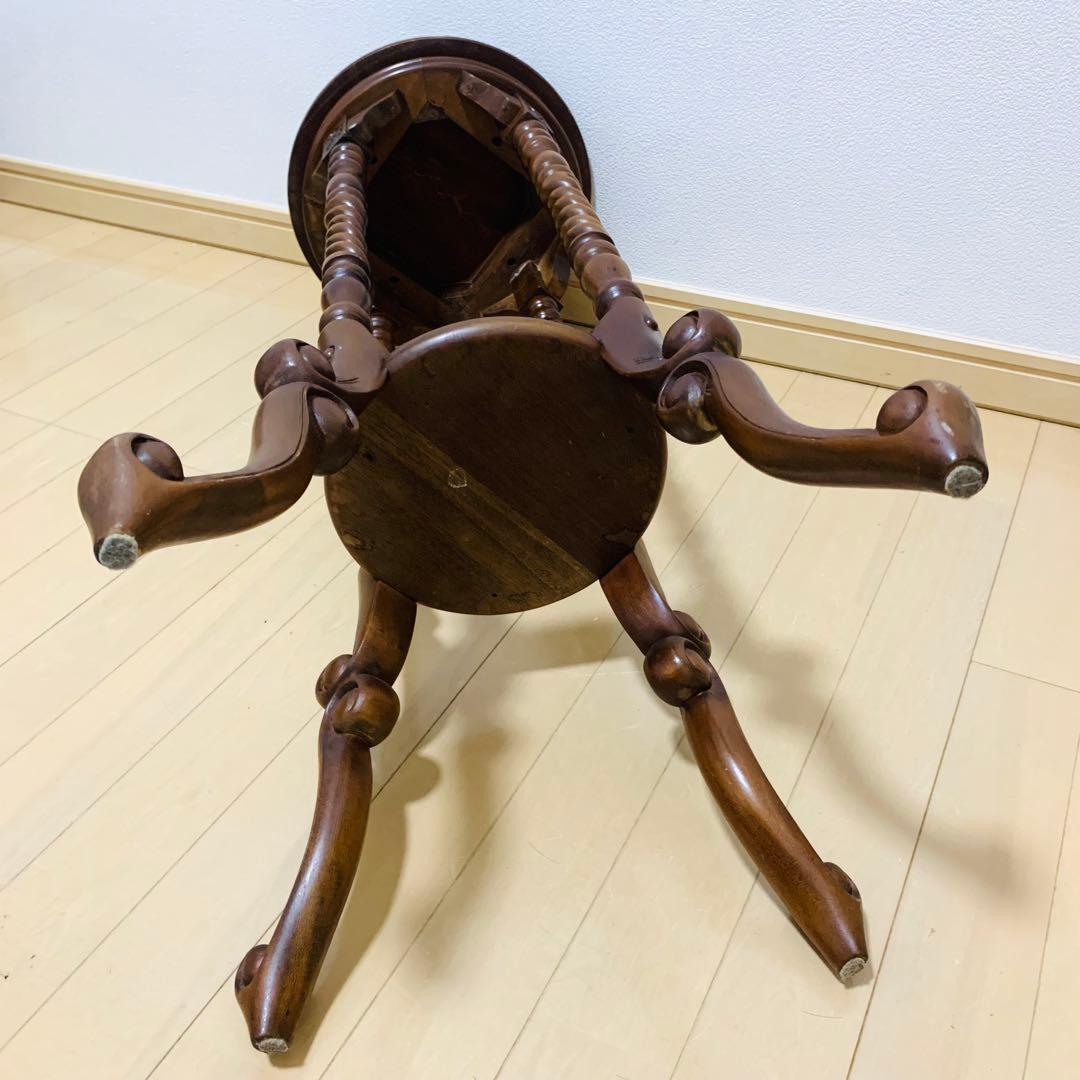 英国 アンティーク 木製 フラワースタンド 花台 燭台 飾り棚 猫脚