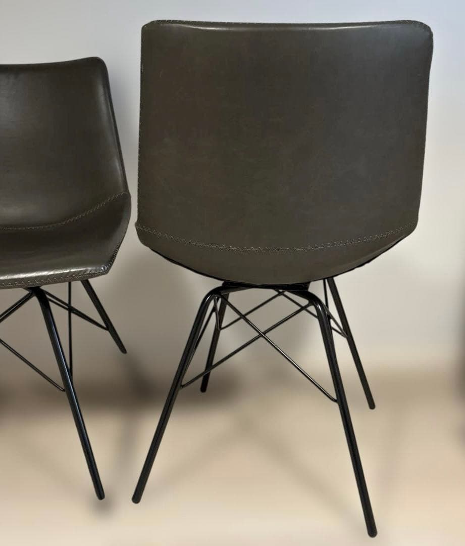 本革調のダイニングチェア2脚セットor 4脚セット