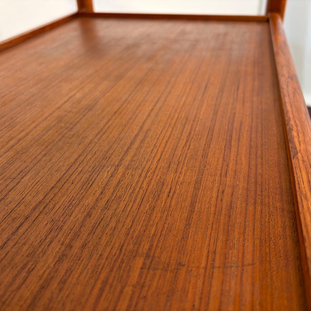 デンマーク チーク材 トロリー ワゴン ヴィンテージ 北欧 サイドテーブル ②