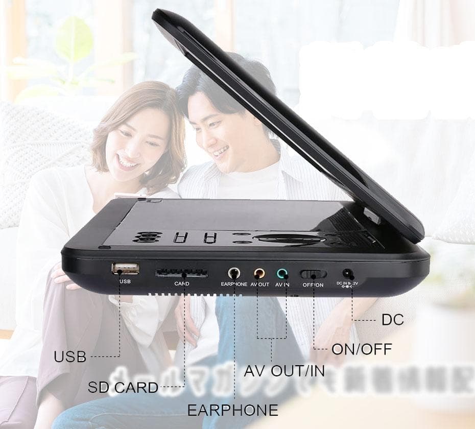 12.6型 ポータブルdvdプレーヤー Hi-Fiスピーカー リージョンフリー