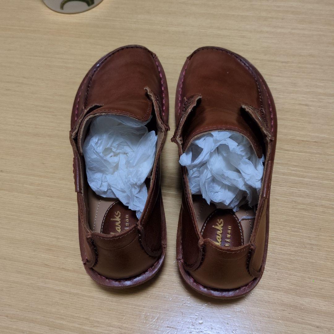 【Clarks】ファニードリーム　レアルレザーモカシンシューズ　タン・ブラウン系