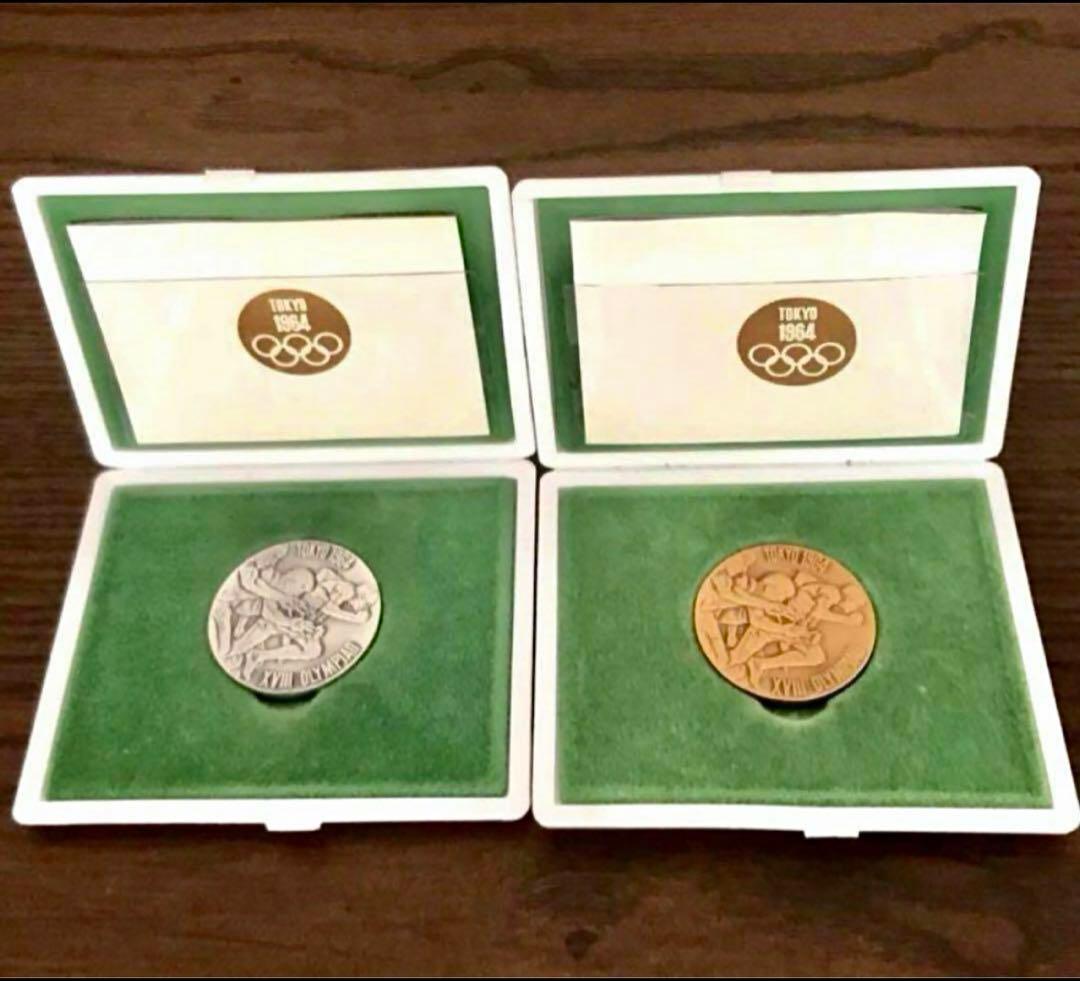【美品】1964年 東京オリンピック記念 銀メダル・銅メダル ⑤