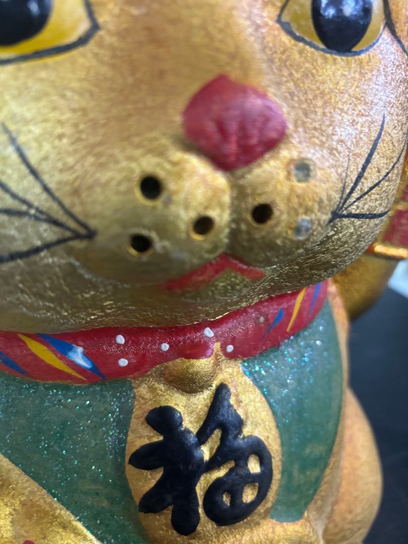 【特大‼️全長40cm‼️希少】金色招き猫　置物　縁起物