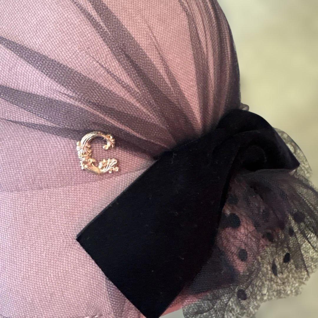 CA4LAベロアリボンチュールハット