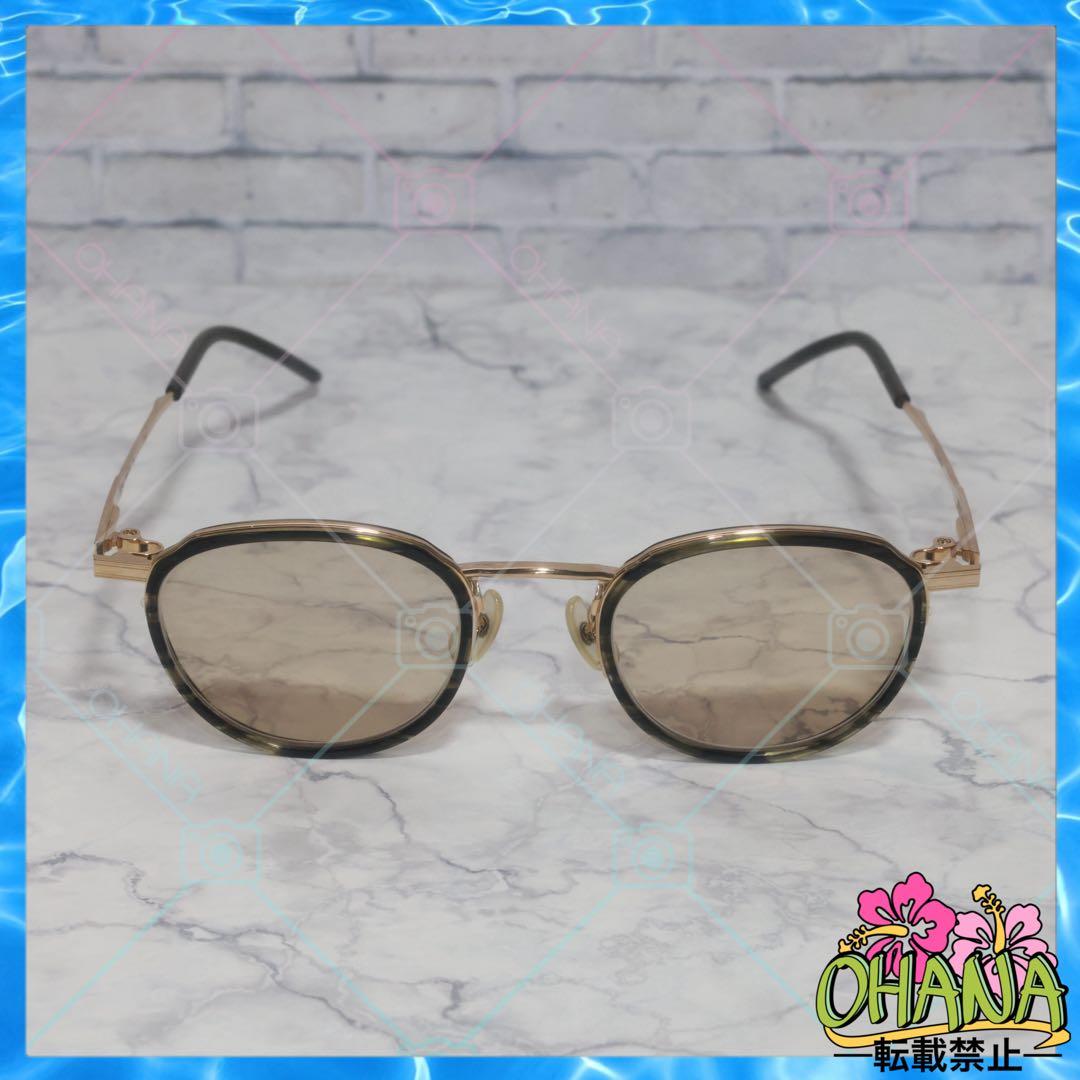 999.9／フォーナインズ M-43 ダークオリーブササ × ゴールド 眼鏡