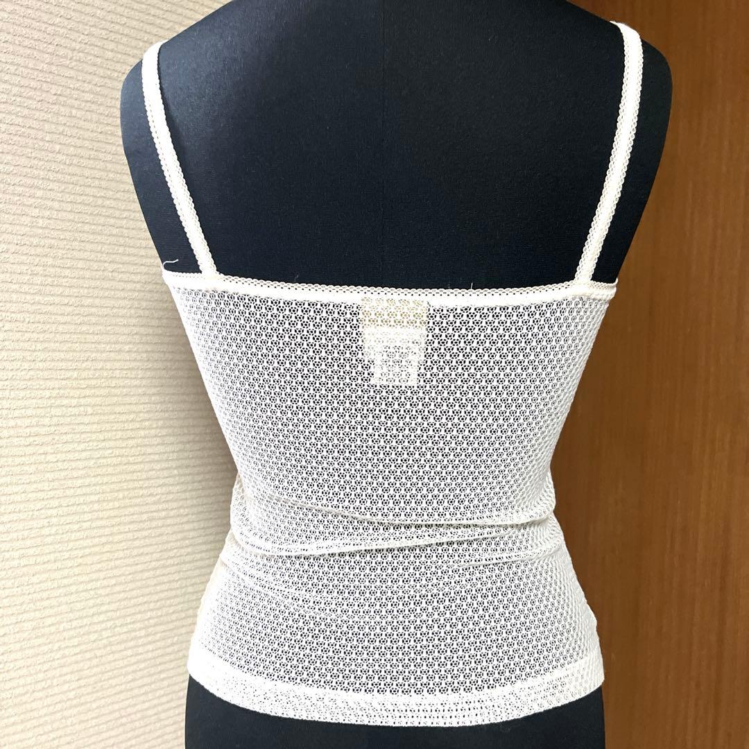 ドルチェ&ガッバーナ　D&G ホワイト メッシュ キャミソール Sサイズ