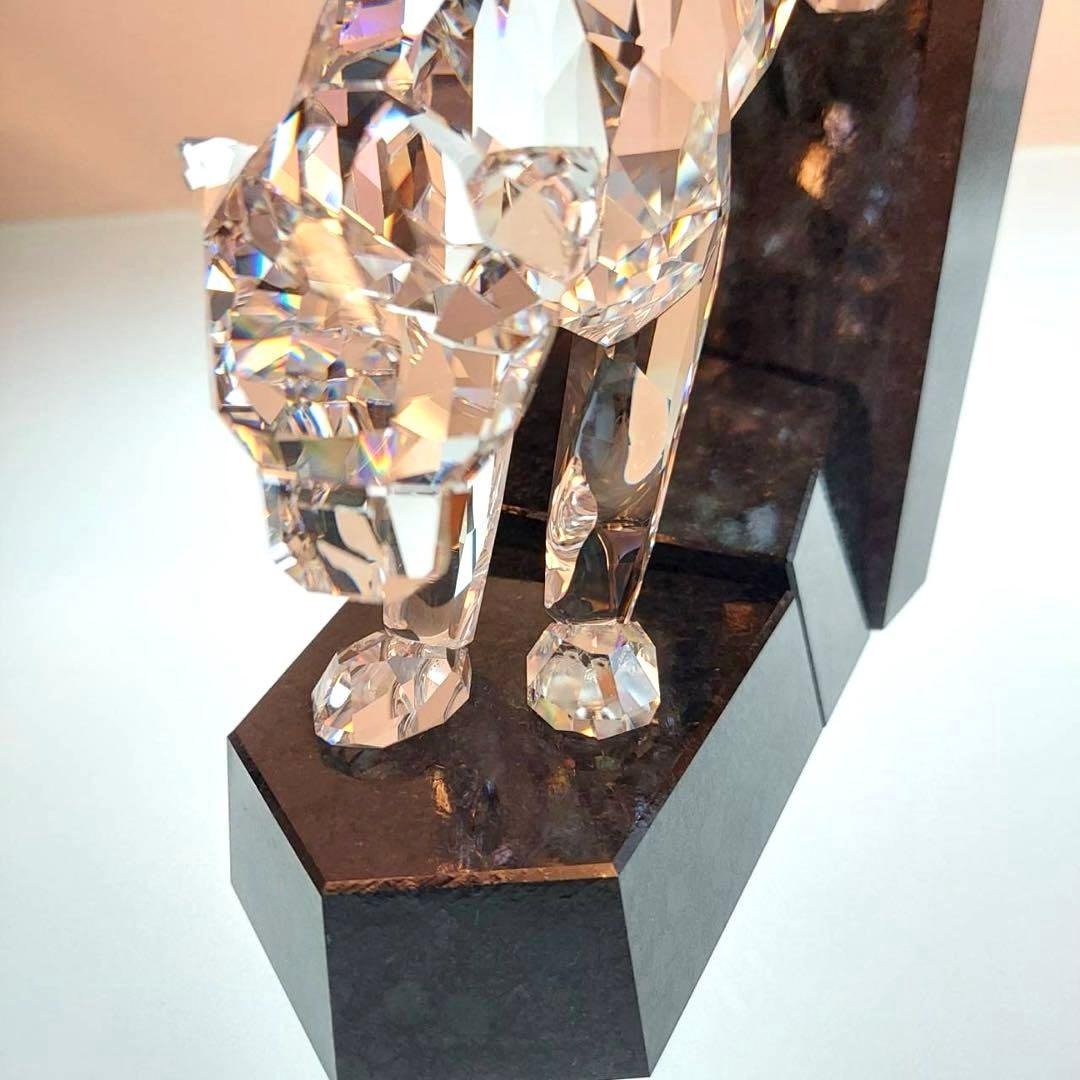 スワロフスキー　SWAROVSKI　タイガー　ヒョウ　豹　大理石　インテリア