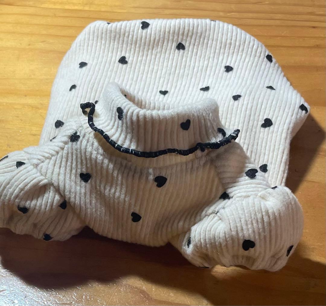 ハンドメイド犬服　【再販】ふんわりタンクトップ　リブニット★お袖変更可能