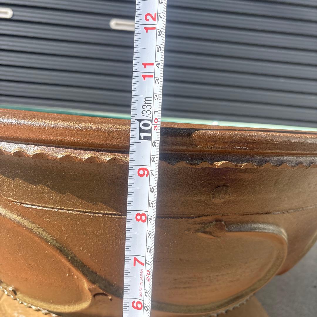 大谷焼　睡蓮鉢(青) 2尺3寸