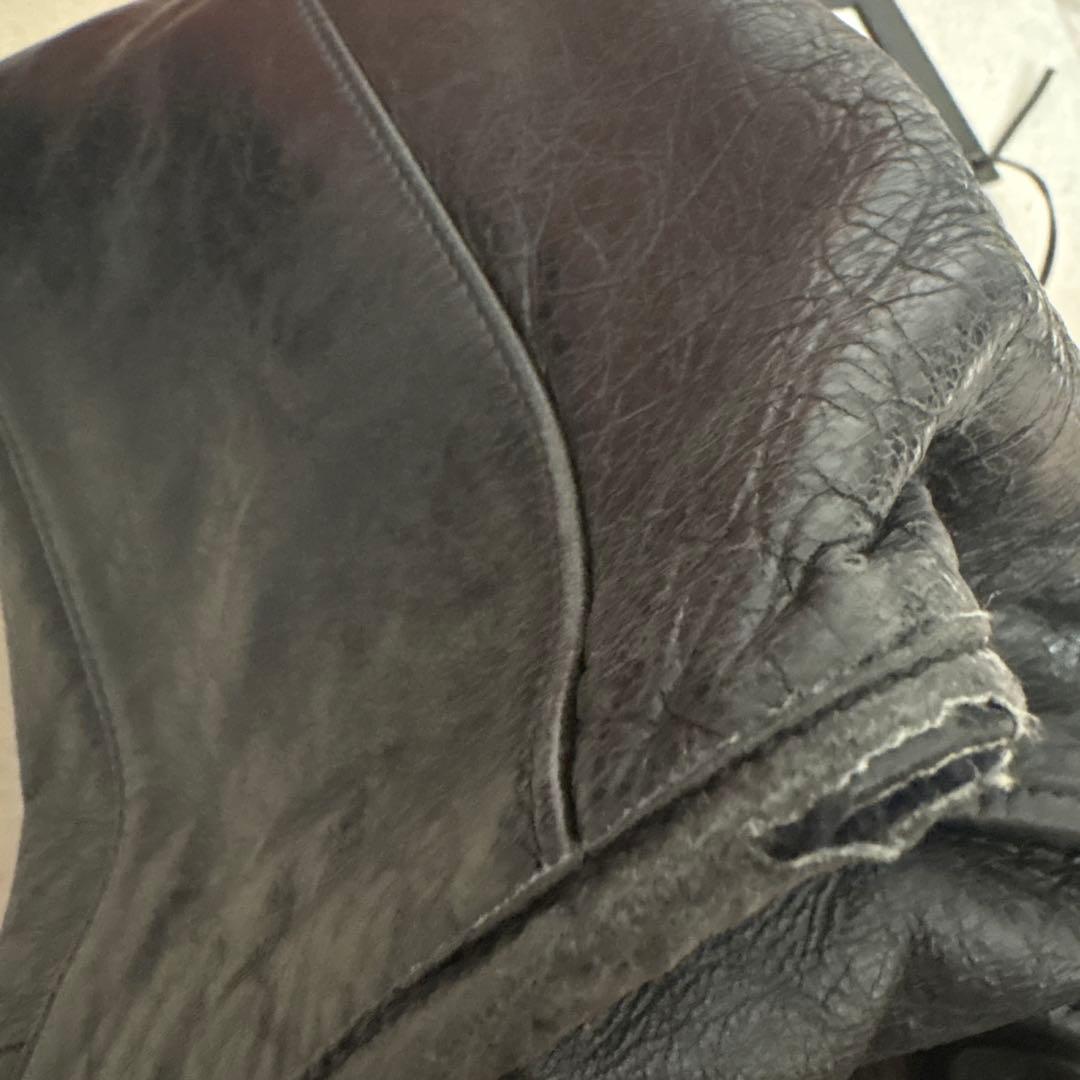 バレンシアガ ブラックレザー ハンドバッグ