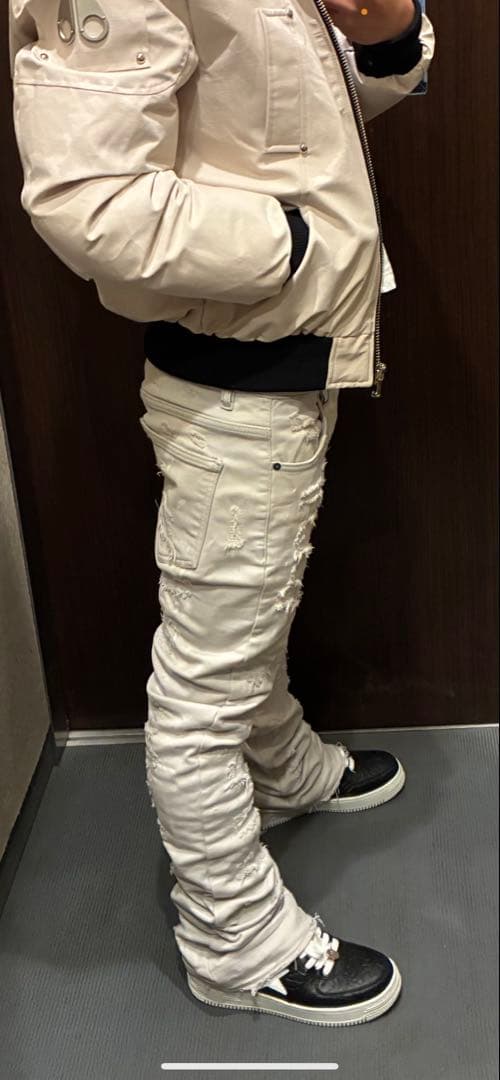 valabasas フレア デニム 30 白