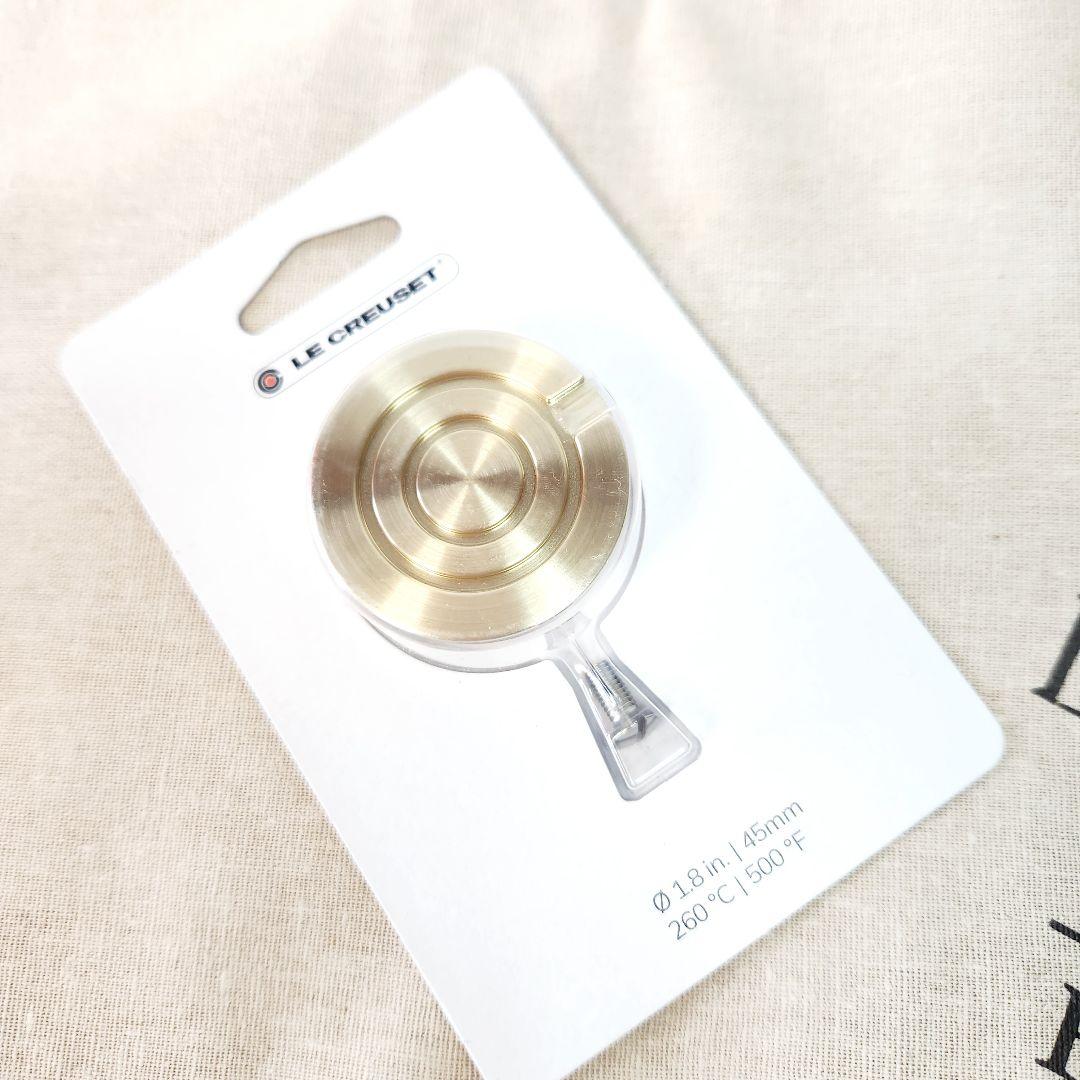 ルクルーゼ 100周年 ツマミ 2つ シルバー ライトゴールド 海外限定 レア