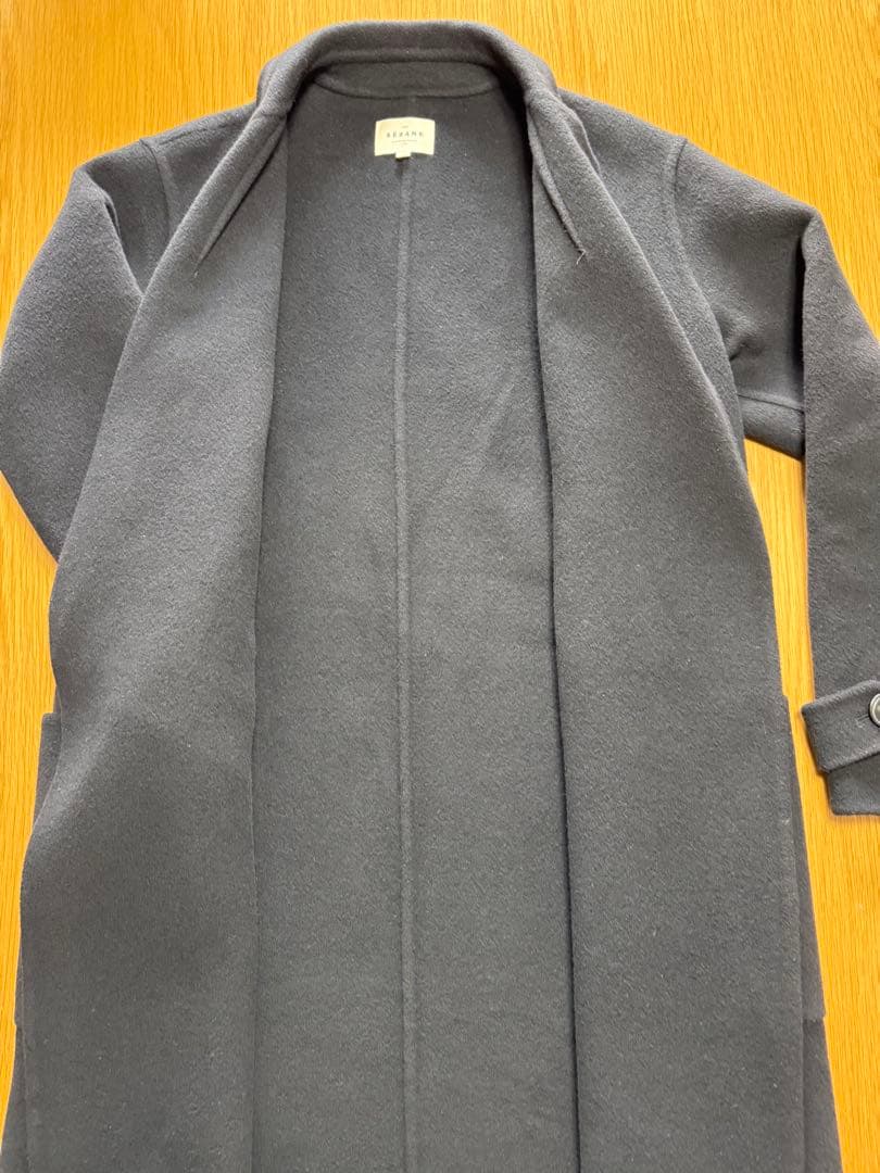 Sezane セザンヌ ダブルフェイス ウール コート ブラック