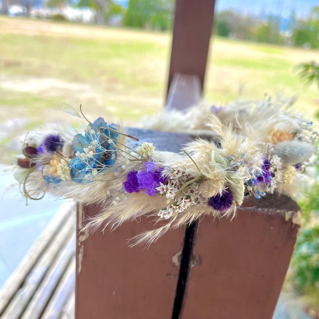 花かんむり　花冠　ハーフバースデー　誕生日　結婚式　ベビークラウン　髪飾り