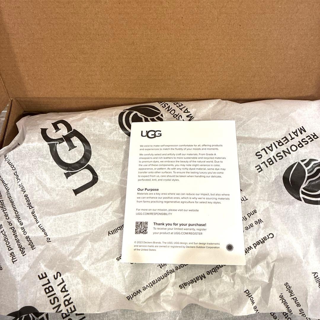 【美品】UGG ムートンサンダル　コケット　 グレー23cm