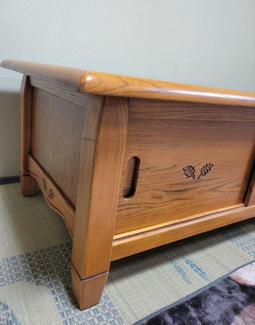 木製 カントリー テーブル 座卓 麦穂