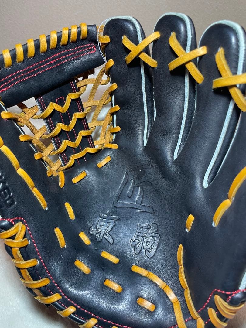 野球　TOKYO BULL 硬式野球グローブ ブラック/オレンジ　東駒