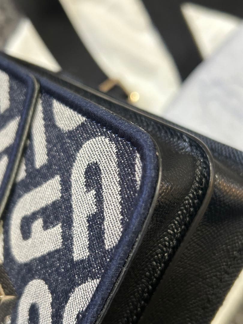 FURLA ショルダーバック　デニム　ネイビー　フルラ　ベラ