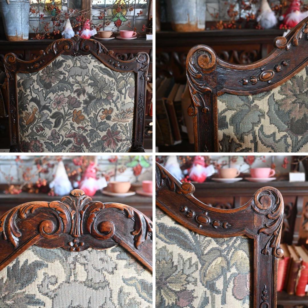 L3710-3-1 フランスアンティーク ソファ 布張りチェア 1人掛けソファ