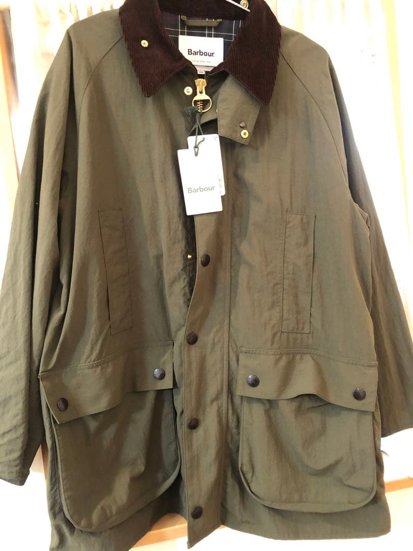 Barbour × Spick and Spanノンワックスジャケット別注タグ付