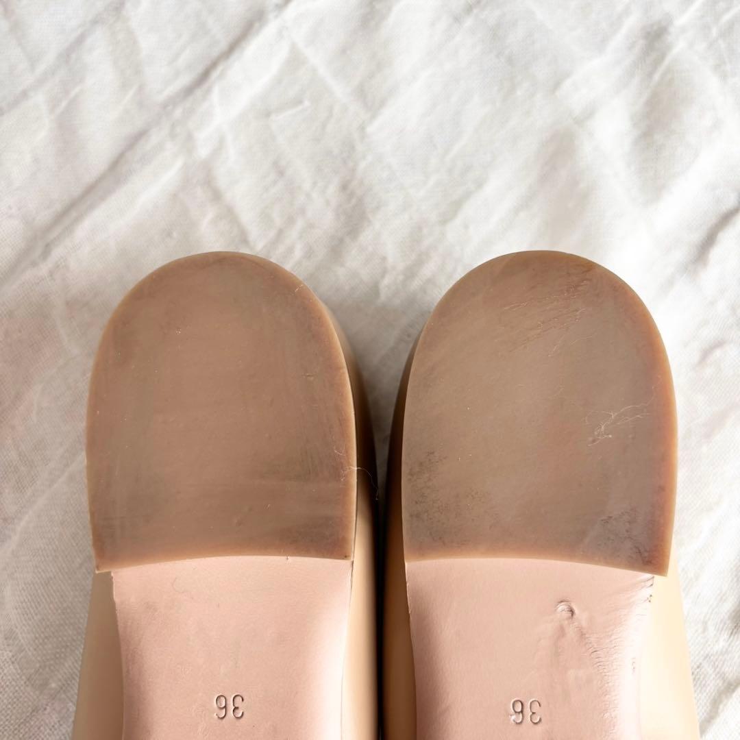 【美品】 ペリーコ フラットパンプス ローヒール バックル ポインテッドトゥ