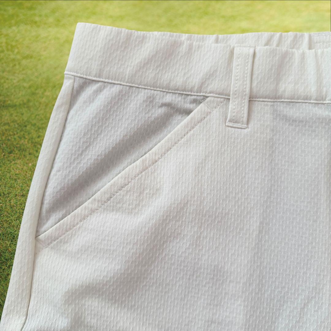 現行モデル　パーリーゲイツ　ハーフパンツ　短パン　白　ホワイト　4 M〜L相当