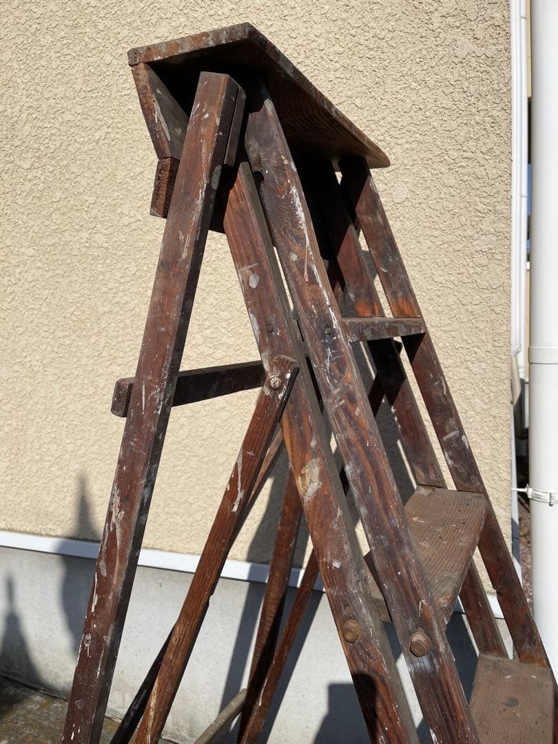 アンティーク　ラダー　脚立　店舗什器　カフェ