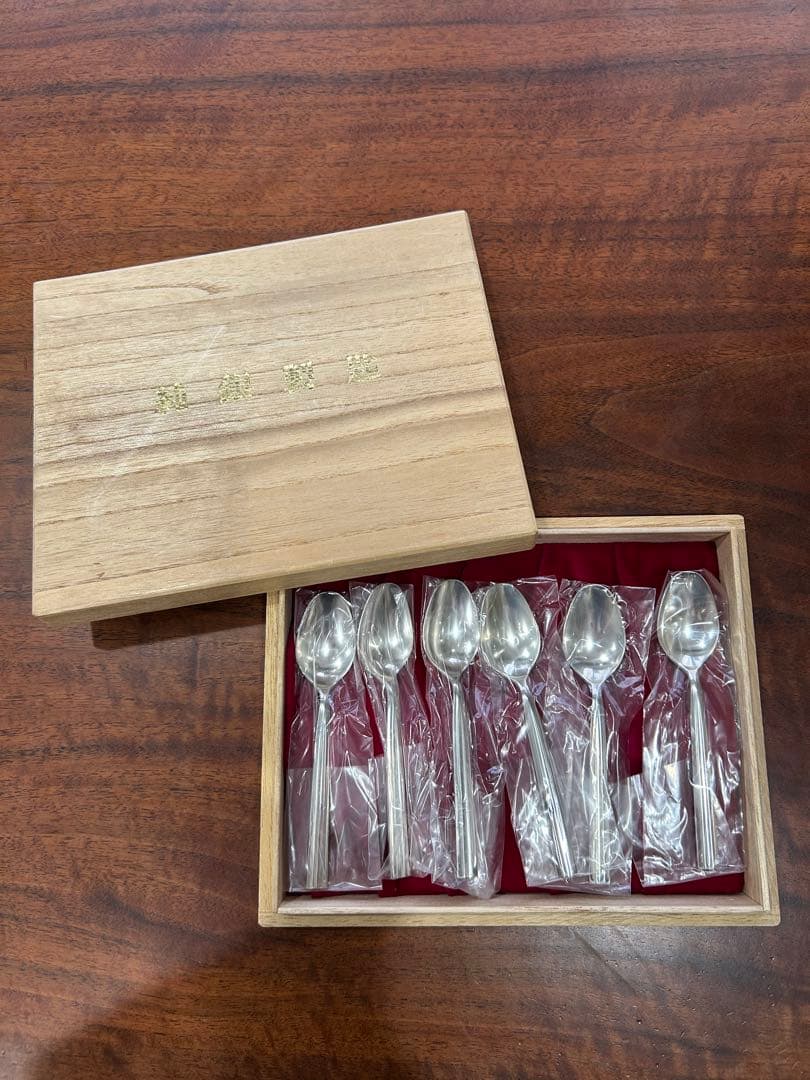 未使用　森銀製作所　純銀スプーン6本セット