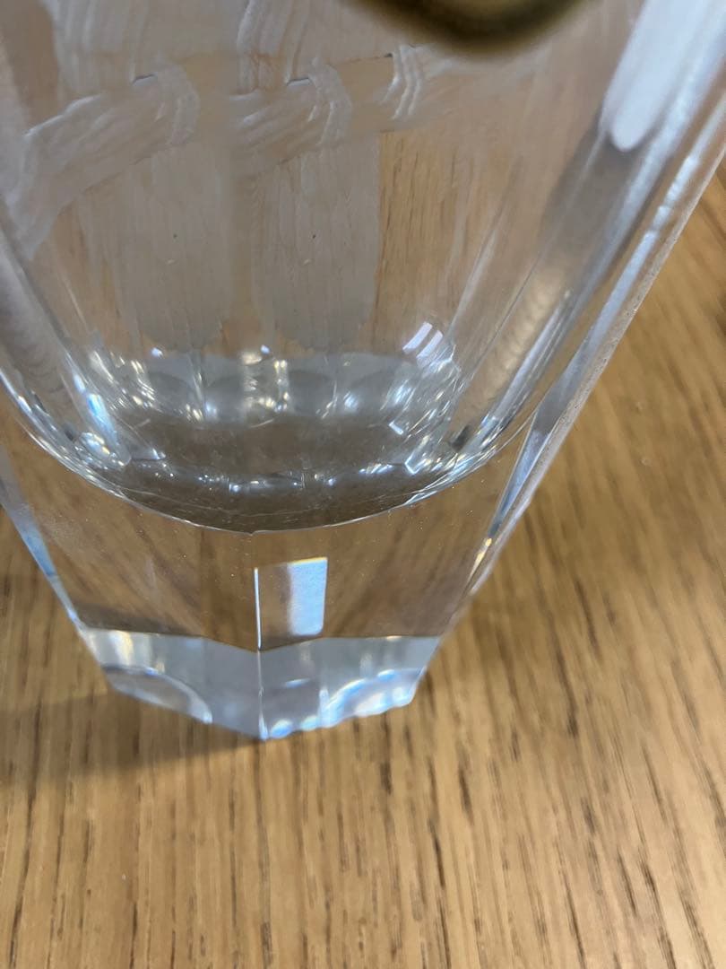 未使用BOHEMIA GLASS クリスタル花瓶 鷲の彫刻