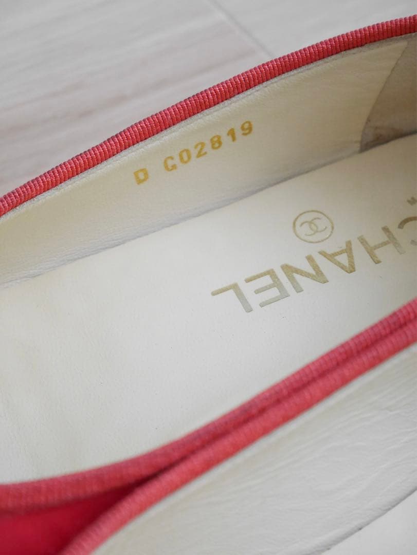 CHANEL バレーシューズ パンプス ココマーク キャップトゥ リボン 36