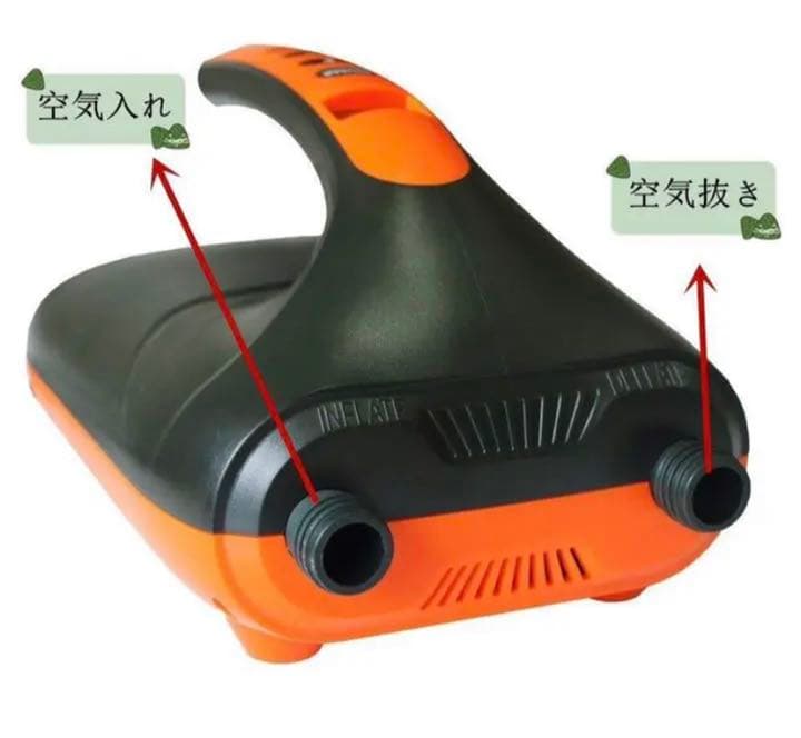 電動エアーポンプ DC12V空気入れ＆空気抜き20psiまで 新品 ライトブルー