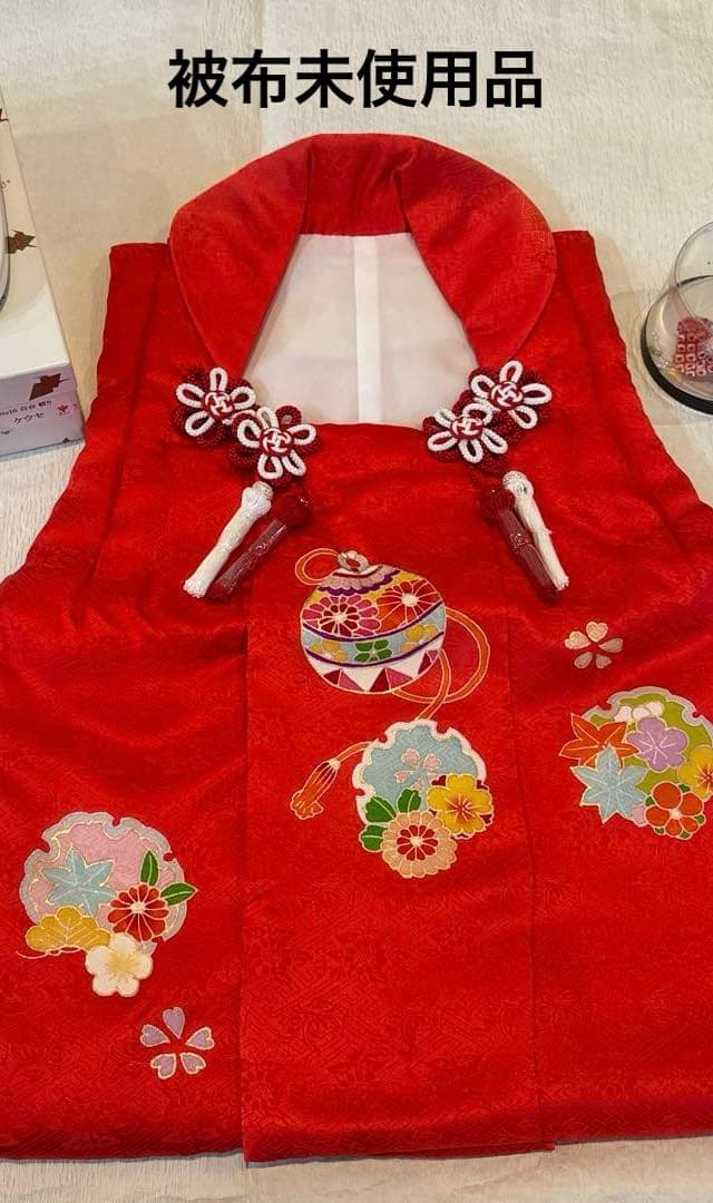 総額約8万円！七五三　正絹　被布　草履、おまけの足袋、髪飾り付き