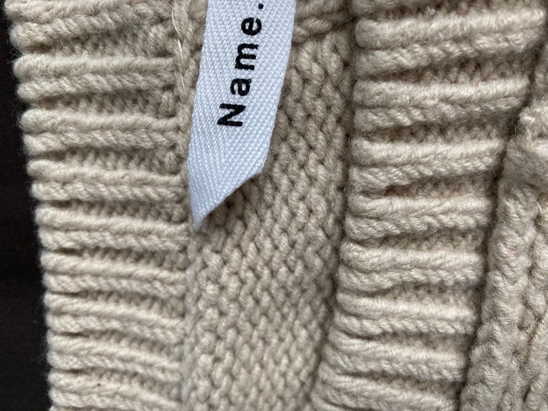 本日のみ　Name.　ネーム　パッチワークニット　オーバーサイズ　ウール