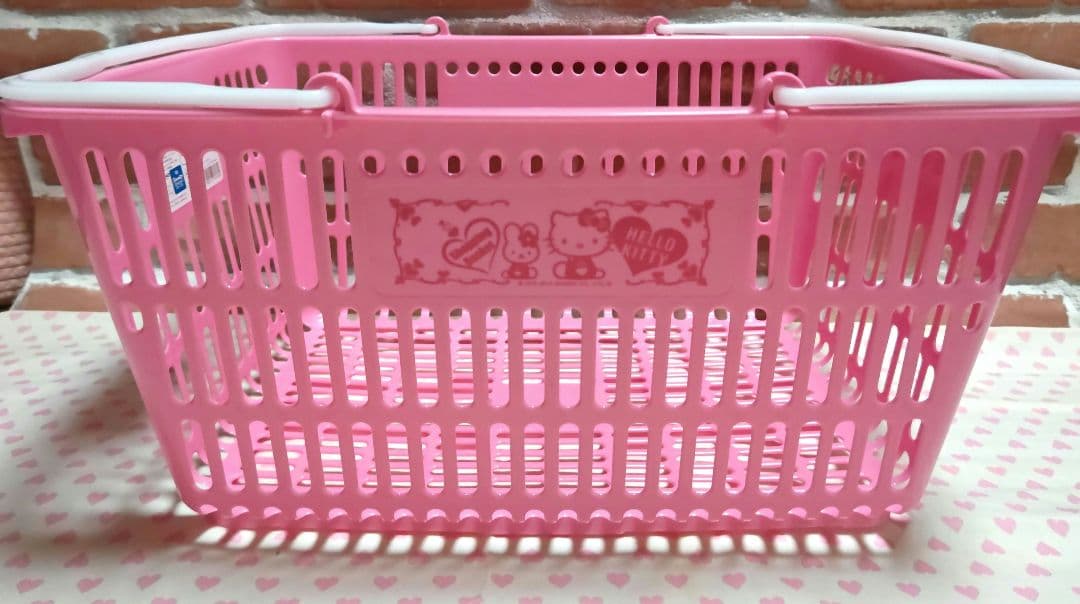 キティ ショッピングバスケット ピンク うさぎ ハート 2012 新品 激レア♪