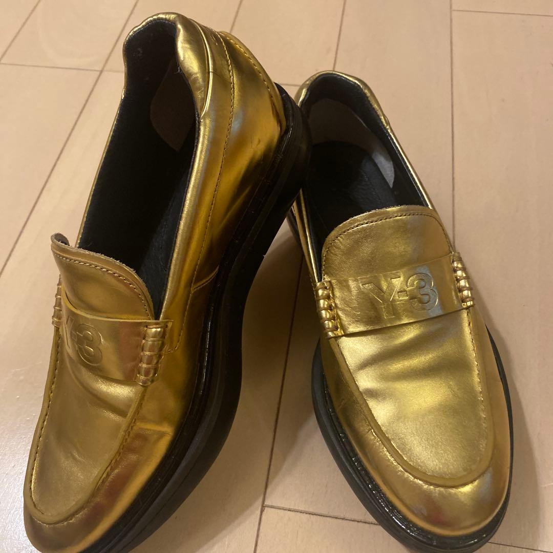 Y-3 ゴールド ローファー スリッポン
