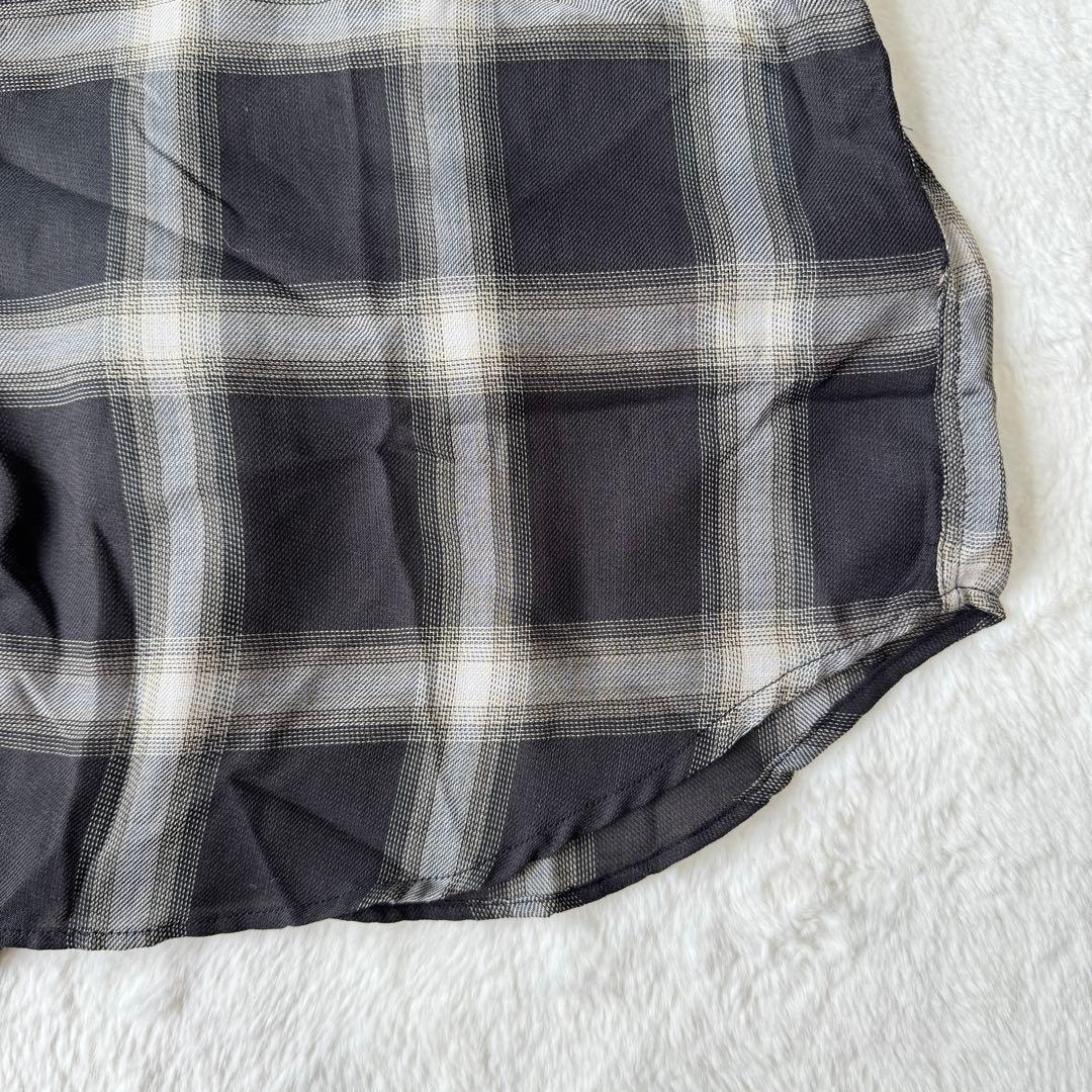 24AW SLOBE IENA ビエラチェックルーズシャツ ブラック