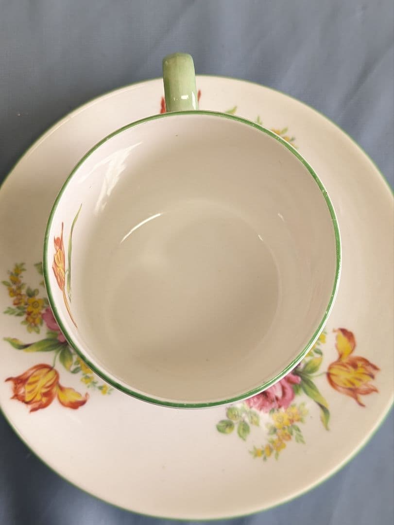 シェリー窯 shelley ティーカップ＆ソーサー ５客 美品 英アンティーク