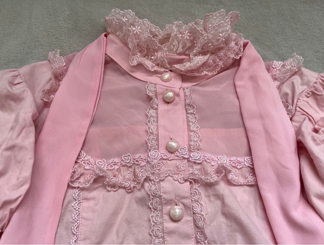 アンジェリックプリティ 姫袖　ブラウス　姫系　ロリィタ　編み上げ　リボン