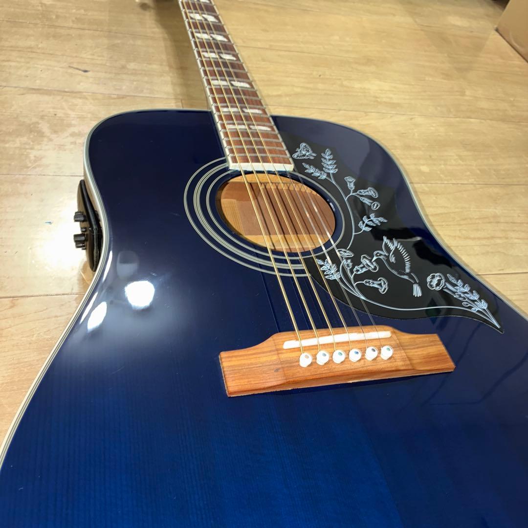 （美品）Epiphone Hummingbird PRO エレアコ ネイビー色